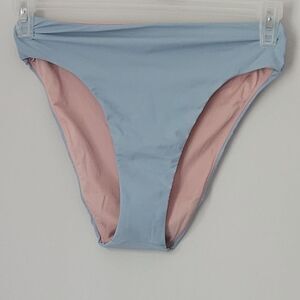 New J.Crew High-Rise Bikini Bottom in Light Blue Size Small NWT